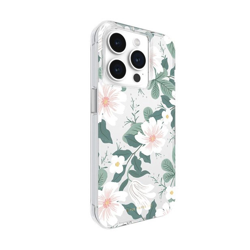 Picture of Apple iPhone 15 Pro 6.1 | Case Mate Case-Mate Rifle Paper Co Floral Design Drop Protection Case with Magnetic Charging for iPhone 15 Pro 6.1 (Willow)