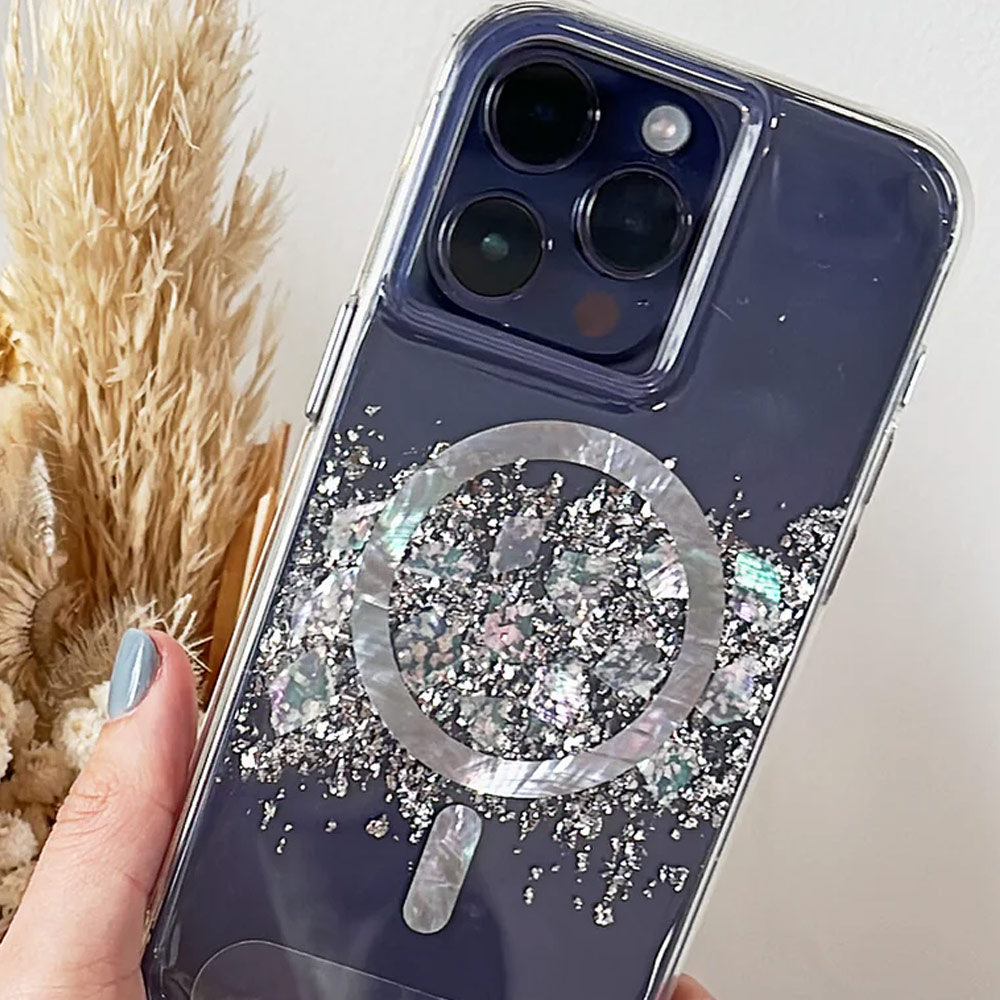 Picture of Apple iPhone 15 Pro 6.1  | Case Mate Case-Mate Stylish Design Karat Drop Protection Case with Magsafe Magnetic Charging for iPhone 15 Pro 6.1 (Touch of Pearl)