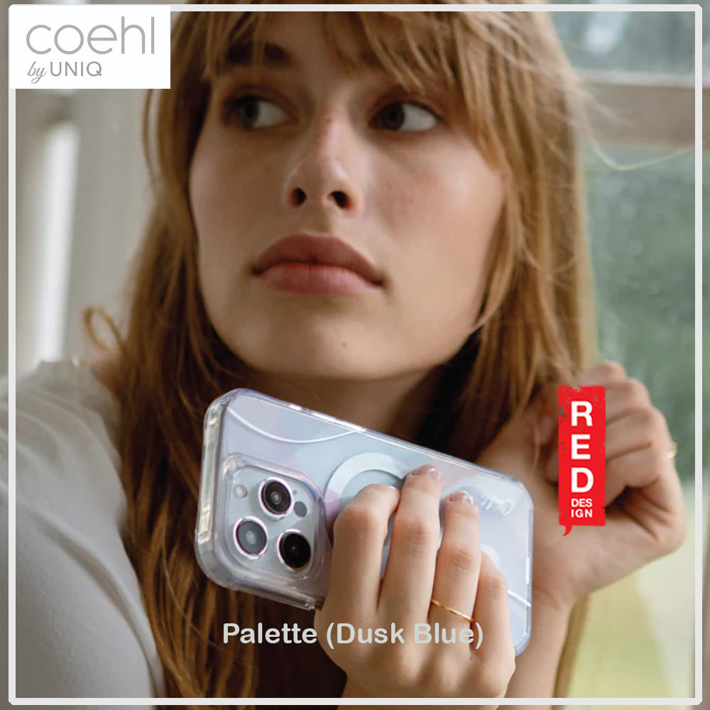 Picture of Apple iPhone 15 Pro 6.1 | Coehl by Uniq Design for Modern Women Girl Lady Magnetic Charging Compatible for iPhone 15 Pro 6.1 (Palette Dusk Blue)