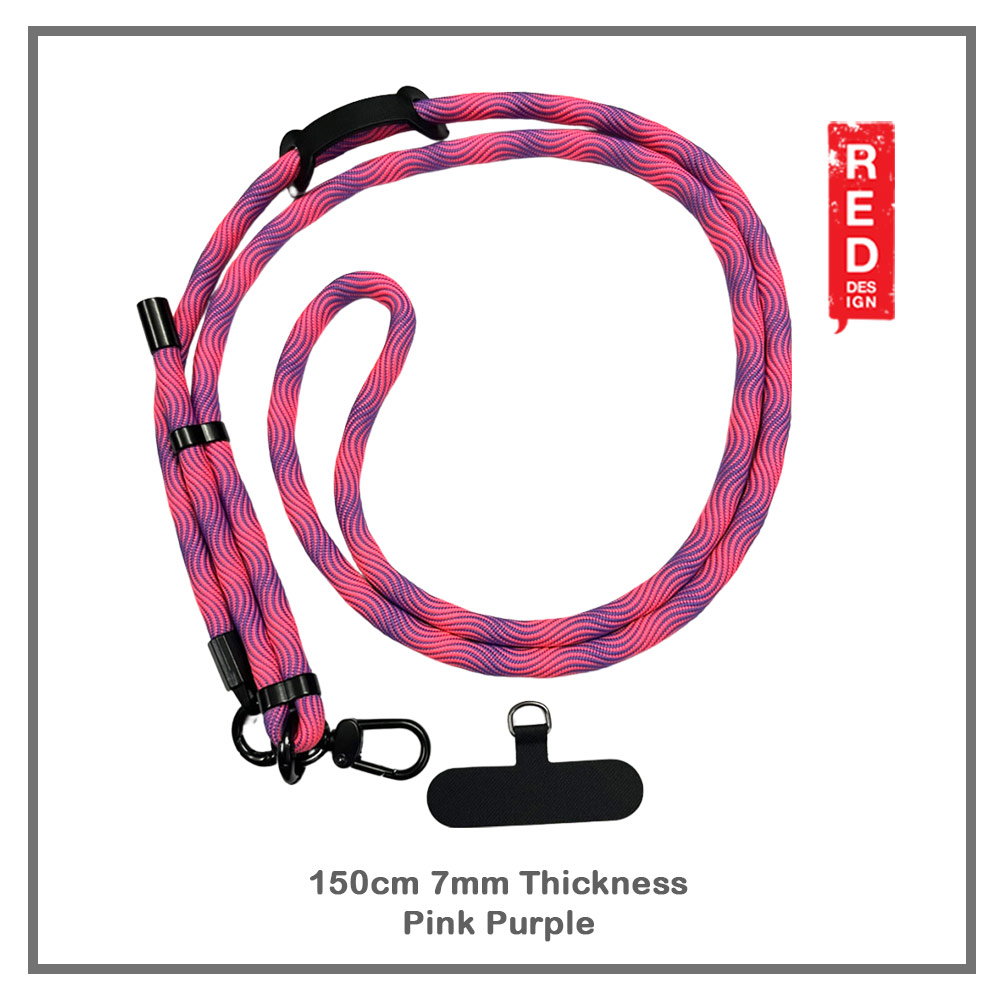 Picture of Red Design Selected Shoulder Lanyard Strap Crossbody Nylon Strap 150cm (Pink Purple)