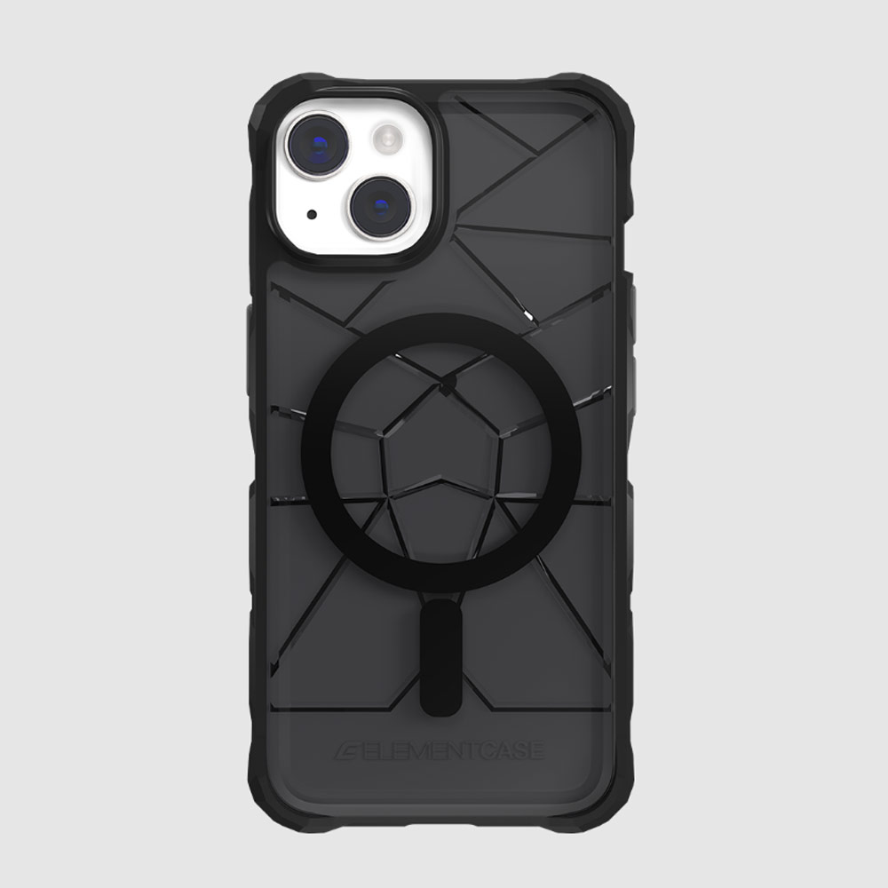 Picture of Apple iPhone 14 6.1 Case | Element Case Special Ops Double Reinforced Drop  Protection Case with Magsafe Compatible for iPhone 14 6.1 (Smoke Black)