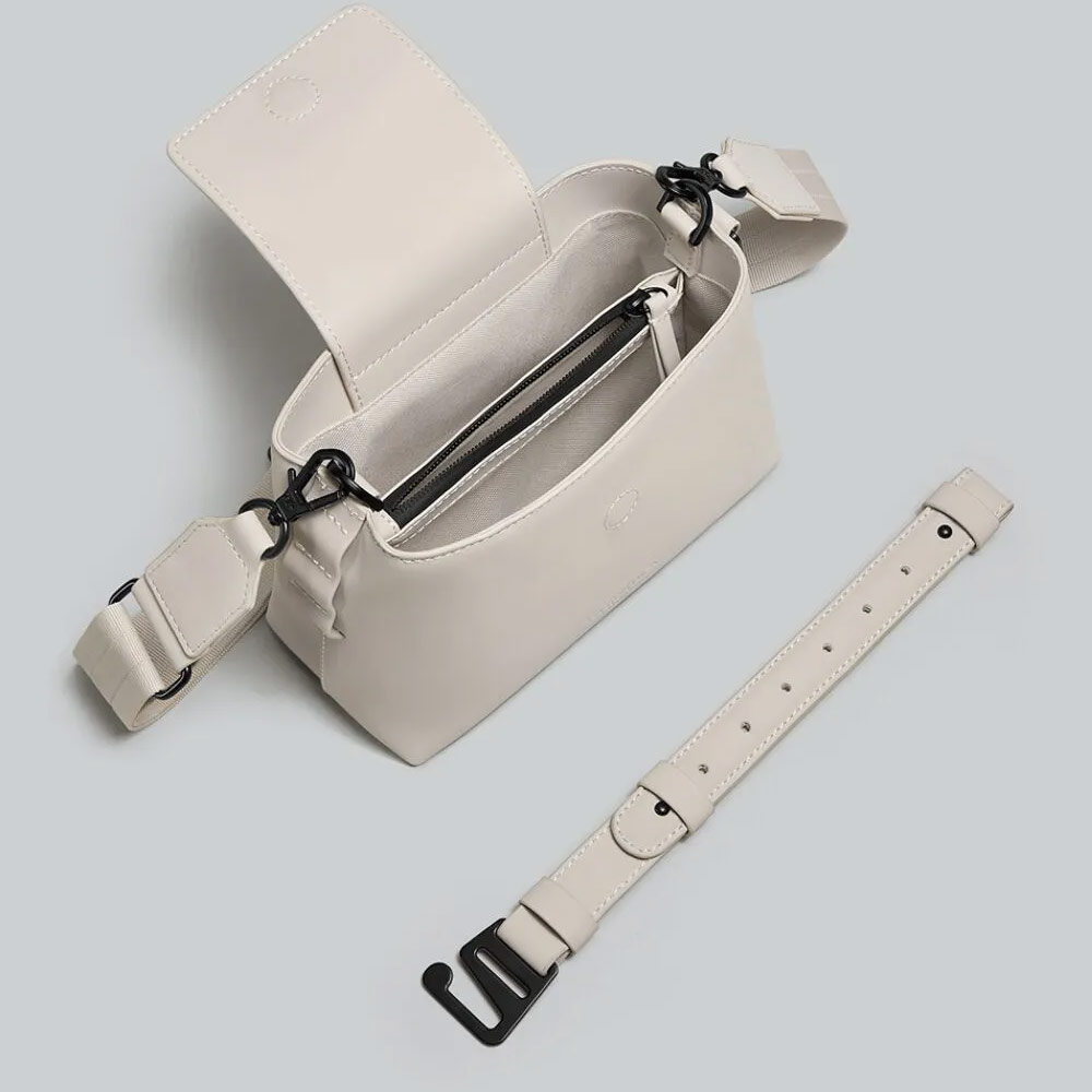 Picture of Gaston Luga SPLÄSHINI CROSSBODY BAG Premium Waterproof Eco Material Bag Messenger Style Bag with Detachable Shoulder Strap As Clutch (Cloud Cream)