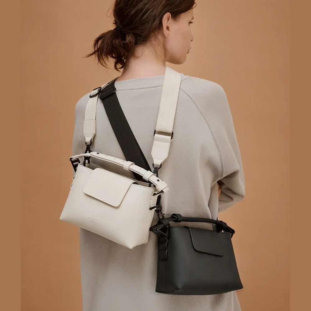 Picture of Gaston Luga SPLÄSHINI CROSSBODY BAG Premium Waterproof Eco Material Bag Messenger Style Bag with Detachable Shoulder Strap As Clutch (Cloud Cream)