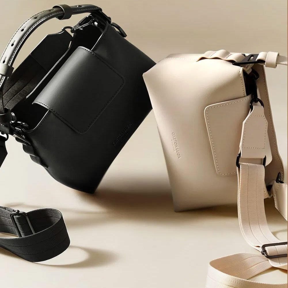 Picture of Gaston Luga SPLÄSHINI CROSSBODY BAG Premium Waterproof Eco Material Bag Messenger Style Bag with Detachable Shoulder Strap As Clutch (Cloud Cream)