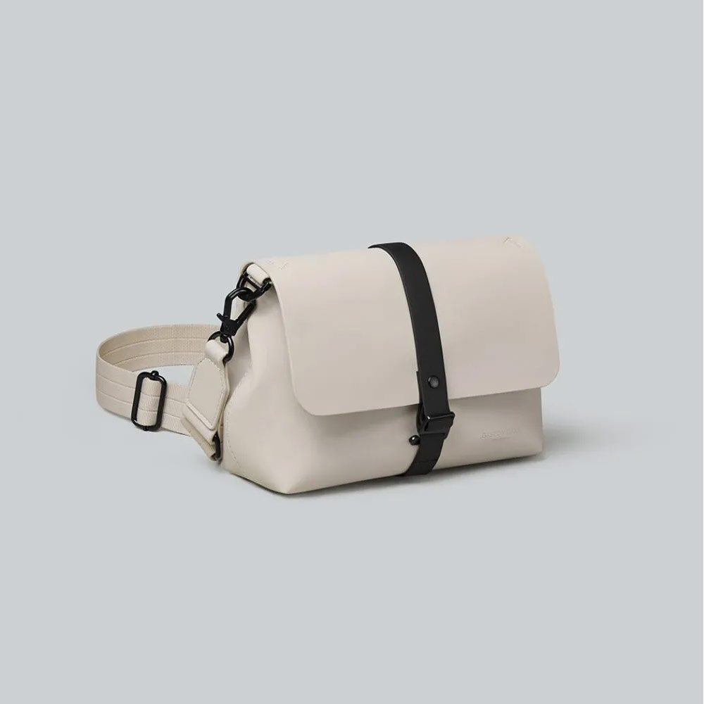 Picture of Gaston Luga SPLÄSH CROSSBODY BAG Premium Waterproof Eco Material Bag Messenger Style Bag with Detachable Shoulder Strap As Clutch (Cloud Cream)