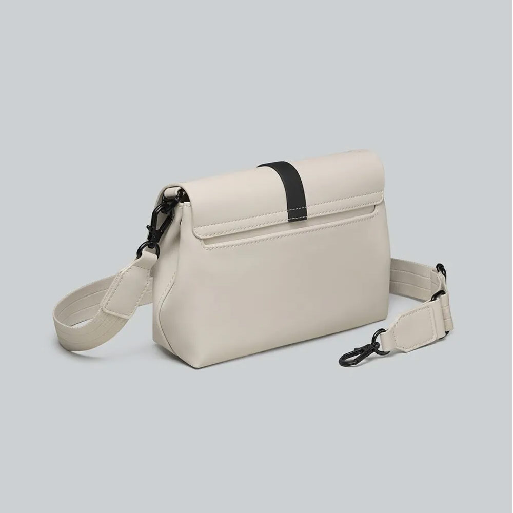 Picture of Gaston Luga SPLÄSH CROSSBODY BAG Premium Waterproof Eco Material Bag Messenger Style Bag with Detachable Shoulder Strap As Clutch (Cloud Cream)