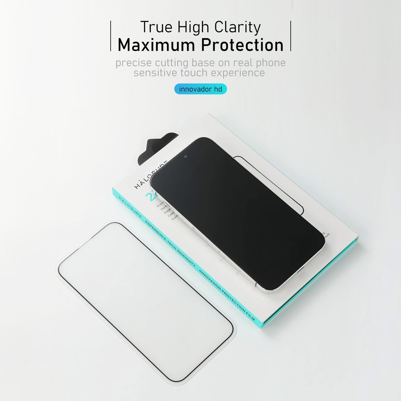 Picture of Apple iPhone 13 6.1 Screen Protector | Halosure 2.5D Full Coverage Tempered Glass Screen Protector for Apple iPhone 13 6.1 (HD Clear)