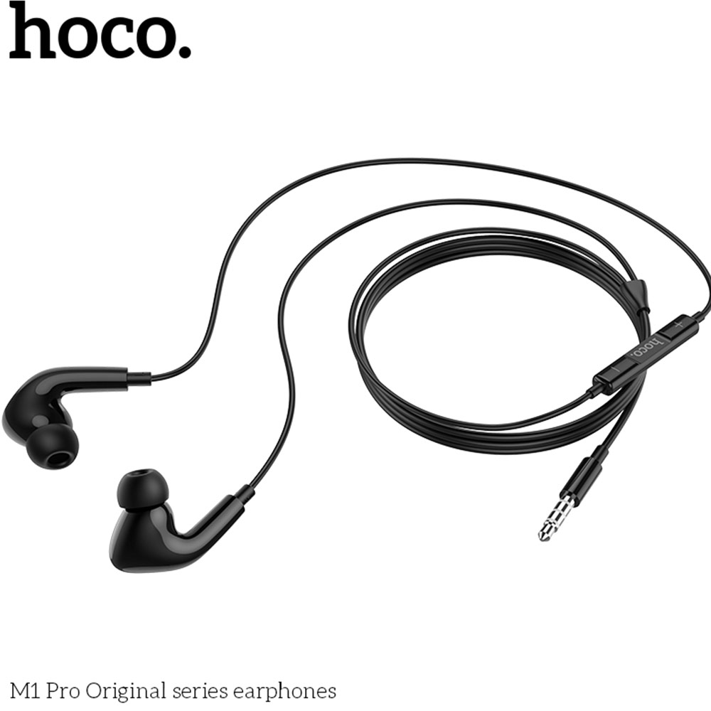 Picture of Hoco M1 Pro Stereo Wired Earphone In Ear Sport Earphones with mic for xiaomi iPhone Samsung Headset Laptop Computer Table 3.5mm Interface (Black)