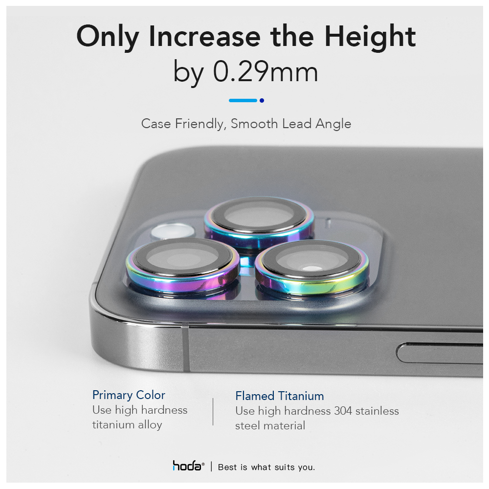 Picture of Apple iPhone 15 Pro 6.1  | Hoda Sapphire Lens Protector for iPhone 15 Pro 6.1 iPhone 15 Pro Max 6.7  (3PCS Grey)