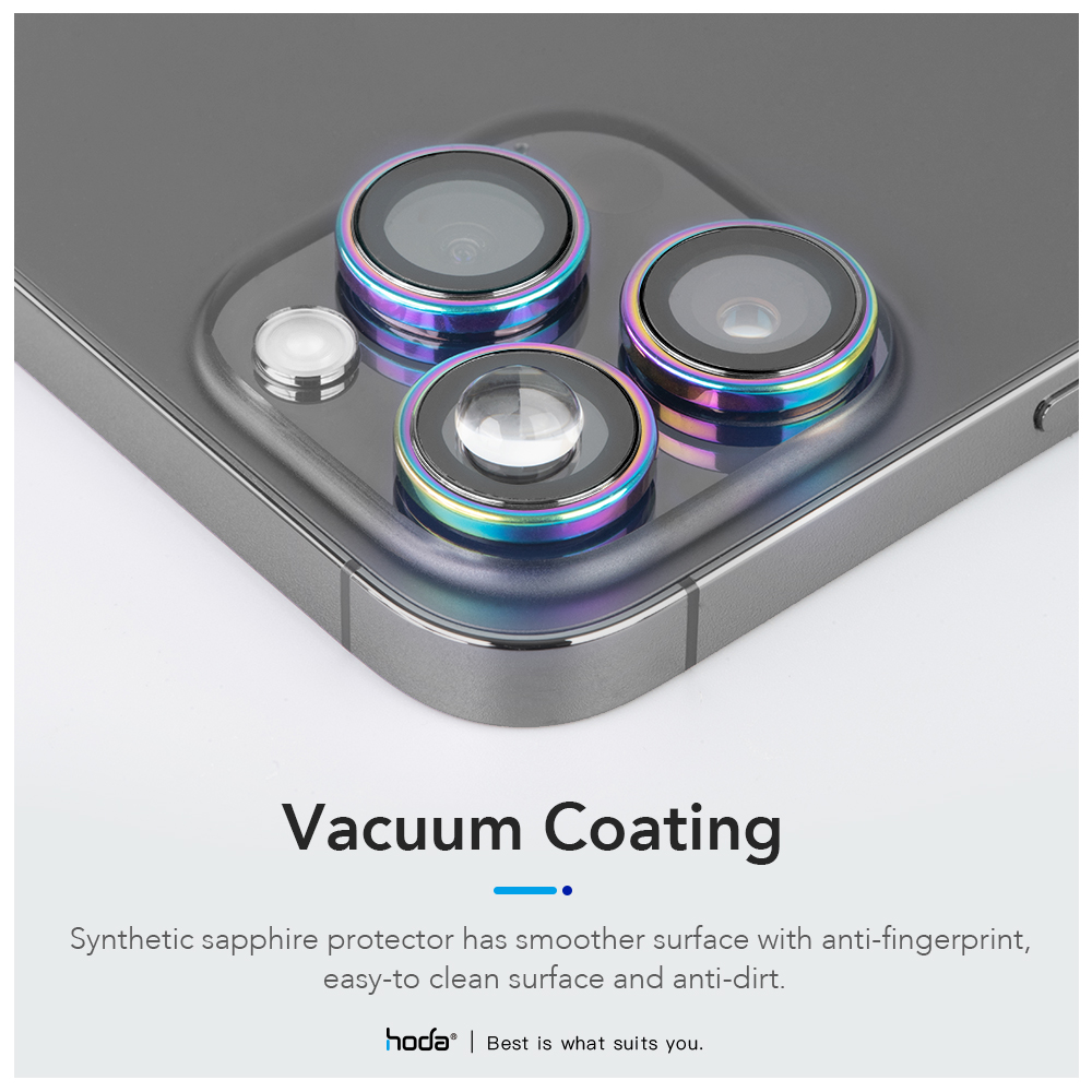 Picture of Apple iPhone 15 Pro 6.1  | Hoda Sapphire Lens Protector for iPhone 15 Pro 6.1 iPhone 15 Pro Max 6.7  (3PCS Grey)