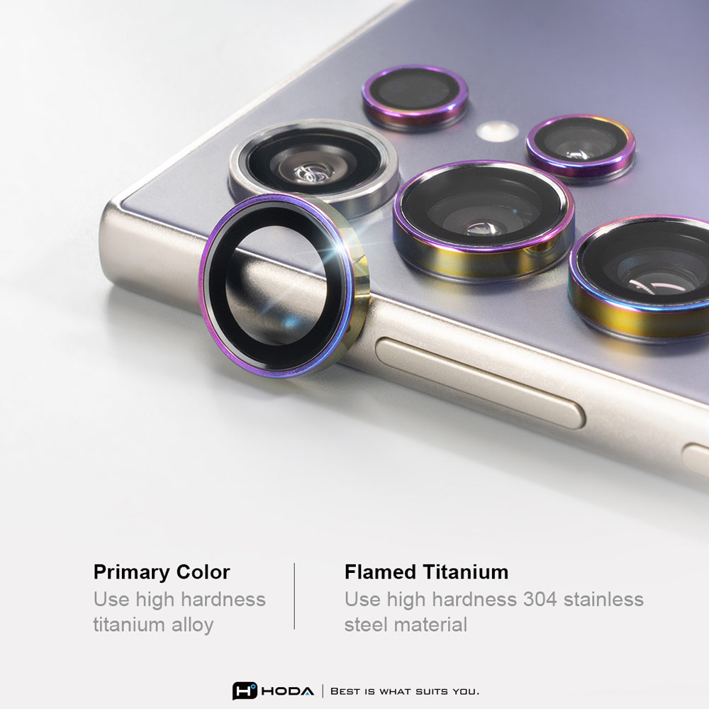 Picture of Samsung Galaxy S26 Ultra  | Hoda Sapphire Lens Protector Monocular Like Design for Samsung Galaxy S26 Ultra (5PCS Flamed Titanium)