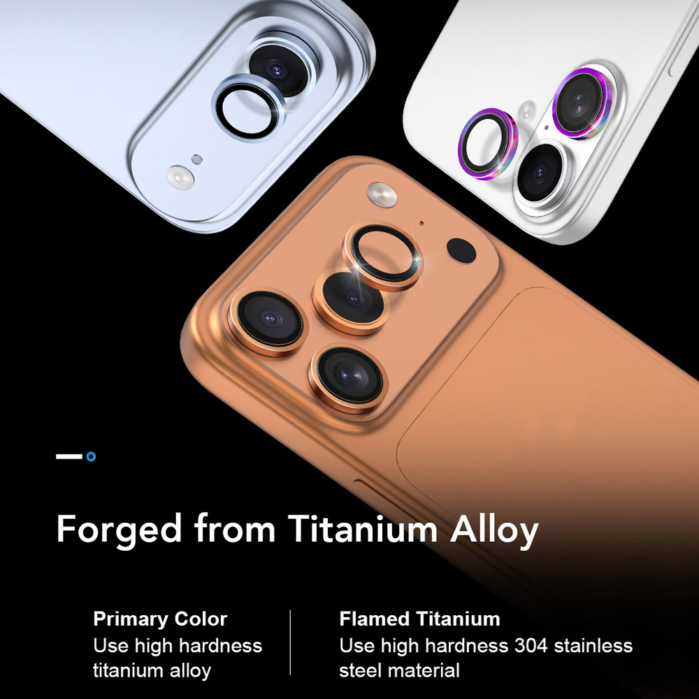 Picture of Apple iPhone 17 Pro 6.3 | Hoda Sapphire Lens Protector for iPhone 17 Pro Max 6.9 17 Pro 6.3 (3PCS Silver)