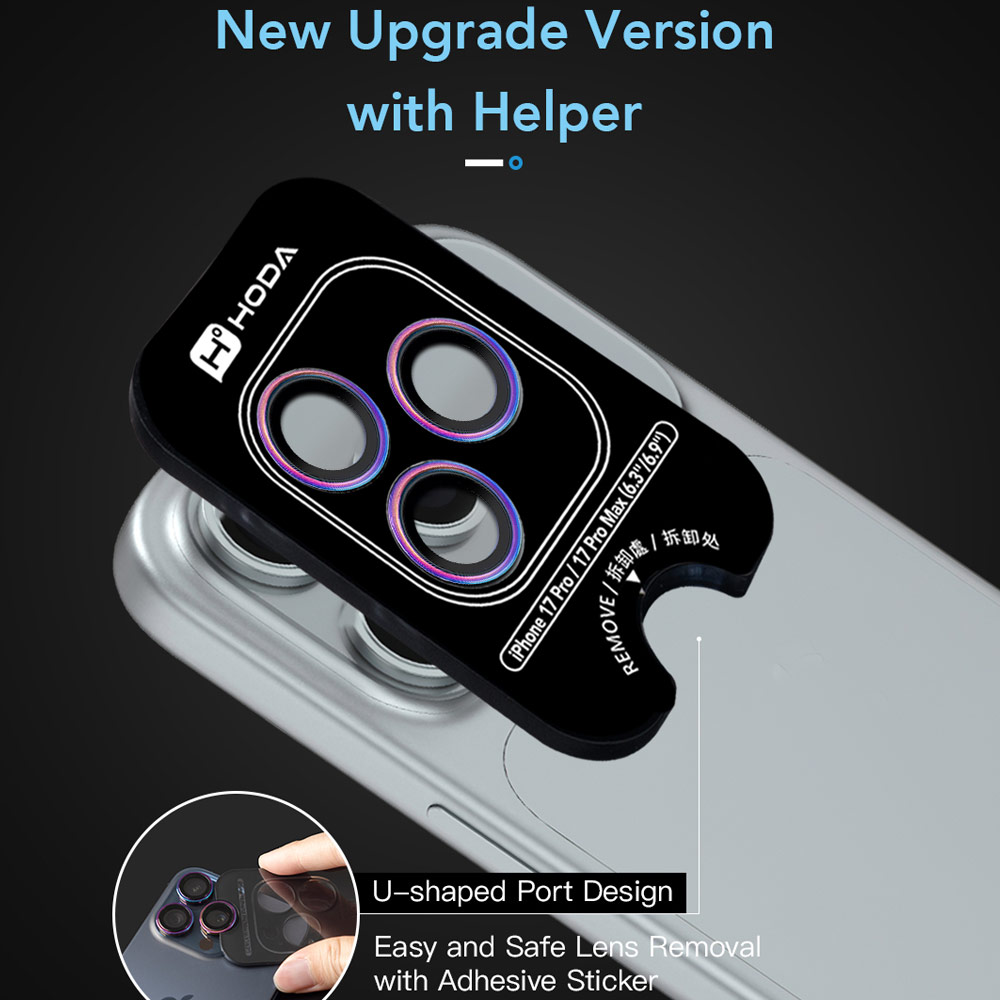 Picture of Apple iPhone 17 Pro 6.3 | Hoda Sapphire Lens Protector for iPhone 17 Pro Max 6.9 17 Pro 6.3 (3PCS Silver)