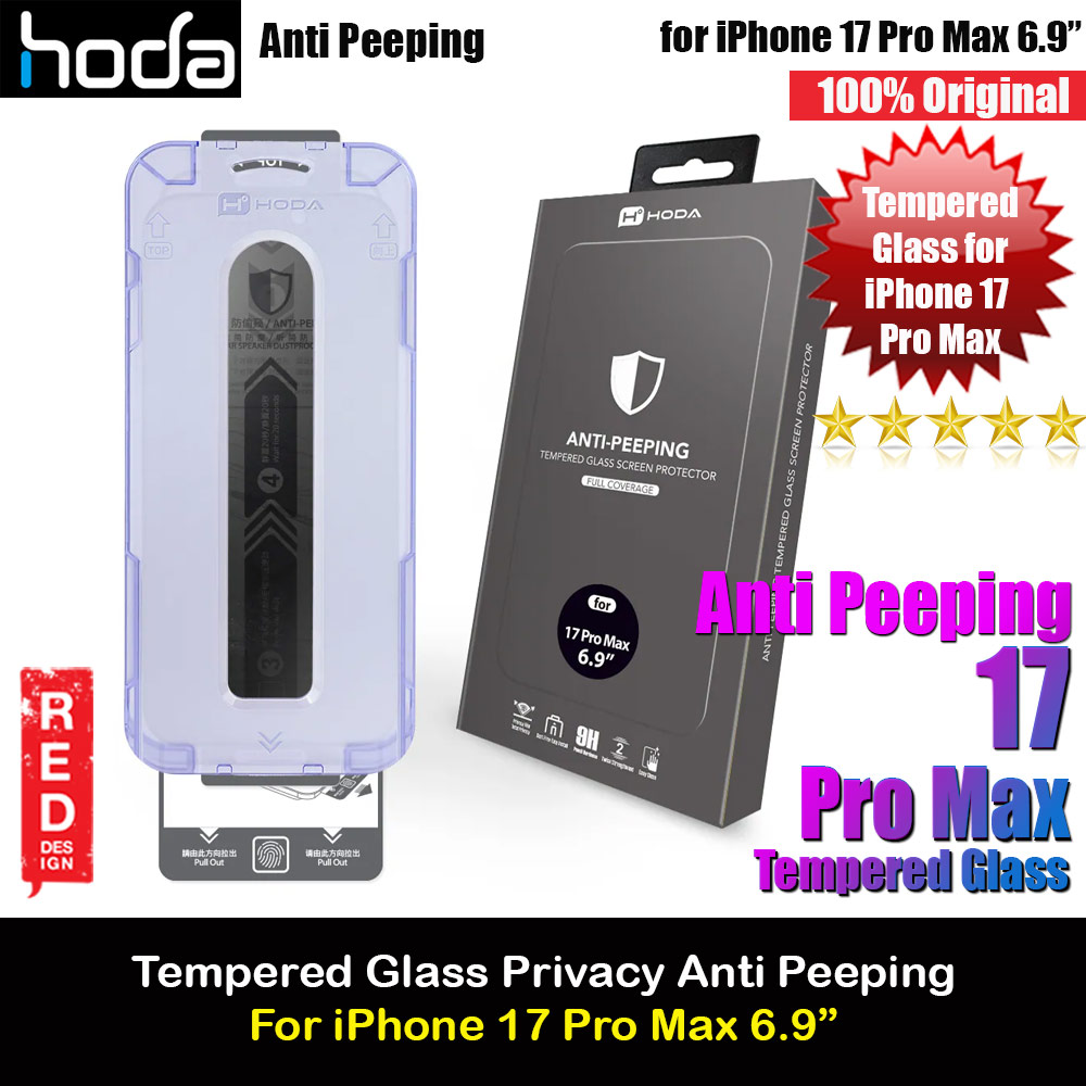 Picture of Hoda Privacy Full Coverage Tempered Glass Screen Protector for iPhone 17 Pro Max 6.9 (Anti Peep) Apple iPhone 17 Pro Max 6.9- Apple iPhone 17 Pro Max 6.9 Cases, Apple iPhone 17 Pro Max 6.9 Covers, iPad Cases and a wide selection of Apple iPhone 17 Pro Max 6.9 Accessories in Malaysia, Sabah, Sarawak and Singapore 