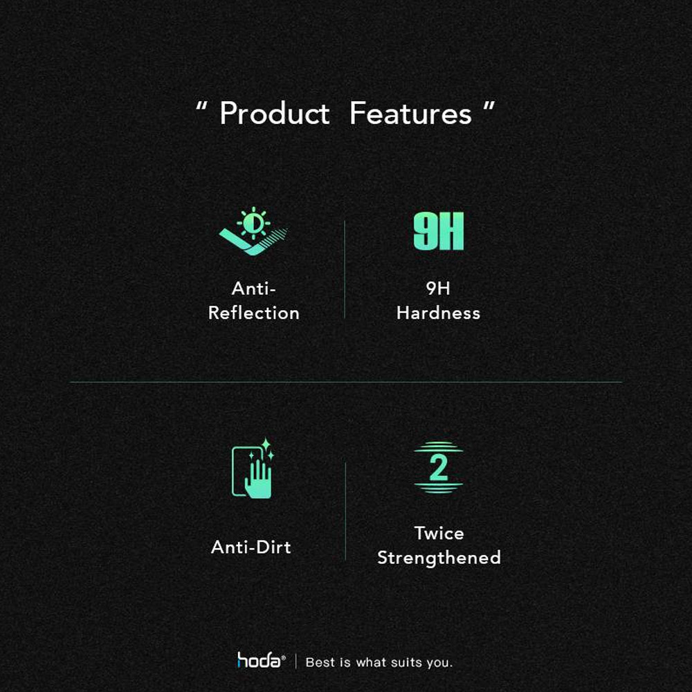 Picture of Apple iPhone 13 Pro Max 6.7 Screen Protector | Hoda 0.33mm 2.5D Full Coverage Anti Reflection Tempered Glass Screen Protector for Apple iPhone 13 Pro Max 6.7 iPhone 14 Plus 6.7  (Anti Reflection)