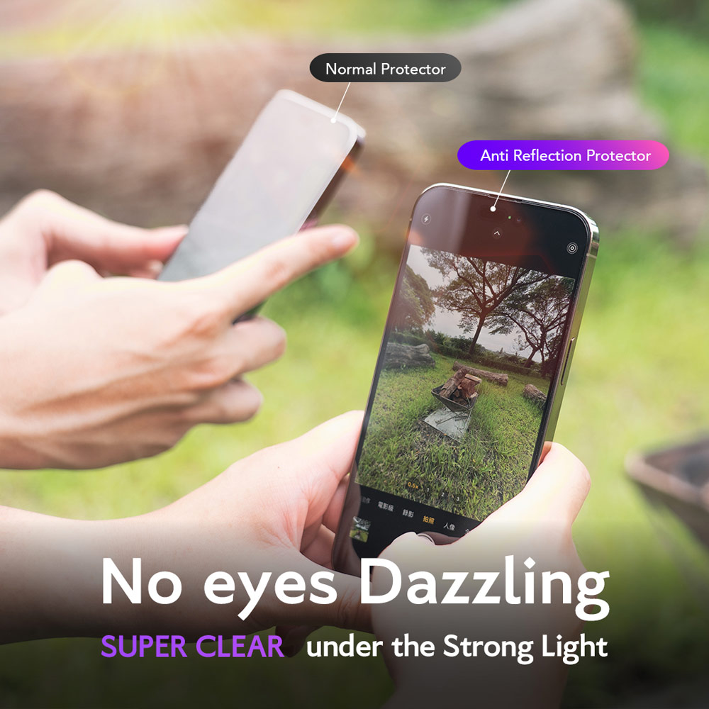 Picture of Apple iPhone 17 Pro Max 6.9 Screen Protector | Hoda Anti Reflection Full Coverage Tempered Glass Screen Protector for iPhone 17 Pro Max 6.9 (Anti Reflection Matte)