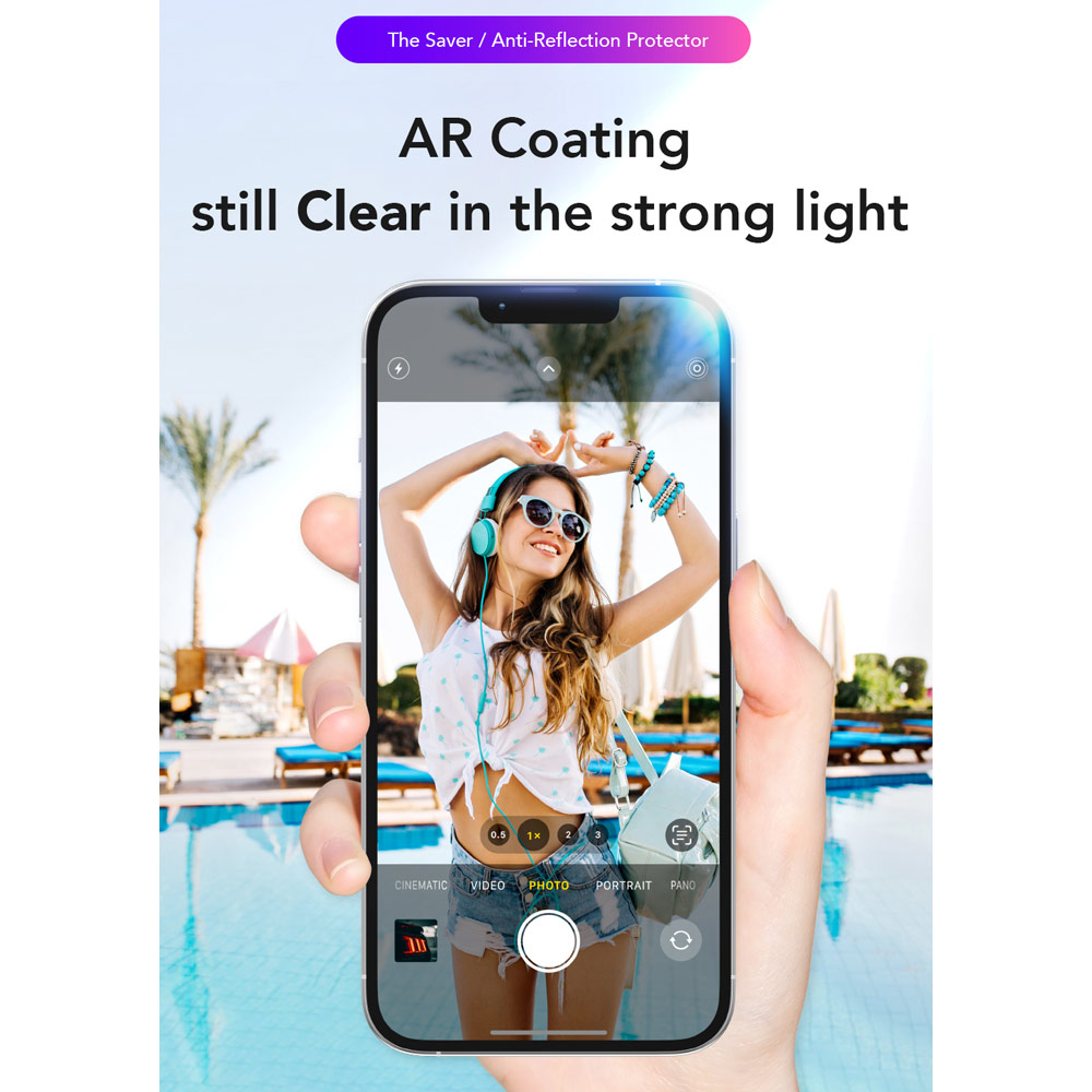 Picture of Apple iPhone 17 Pro Max 6.9 Screen Protector | Hoda Anti Reflection Full Coverage Tempered Glass Screen Protector for iPhone 17 Pro Max 6.9 (Anti Reflection Matte)