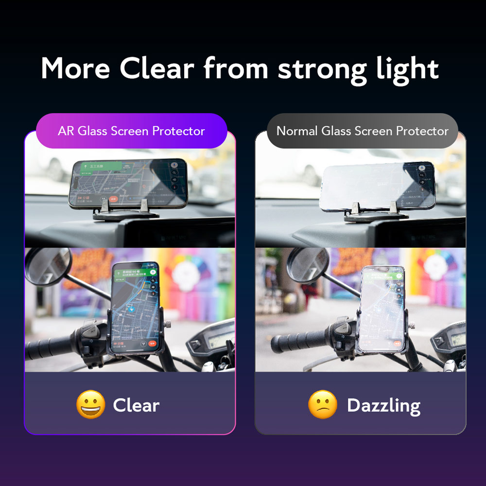 Picture of Apple iPhone 17 Pro Max 6.9 Screen Protector | Hoda Anti Reflection Full Coverage Tempered Glass Screen Protector for iPhone 17 Pro Max 6.9 (Anti Reflection Matte)