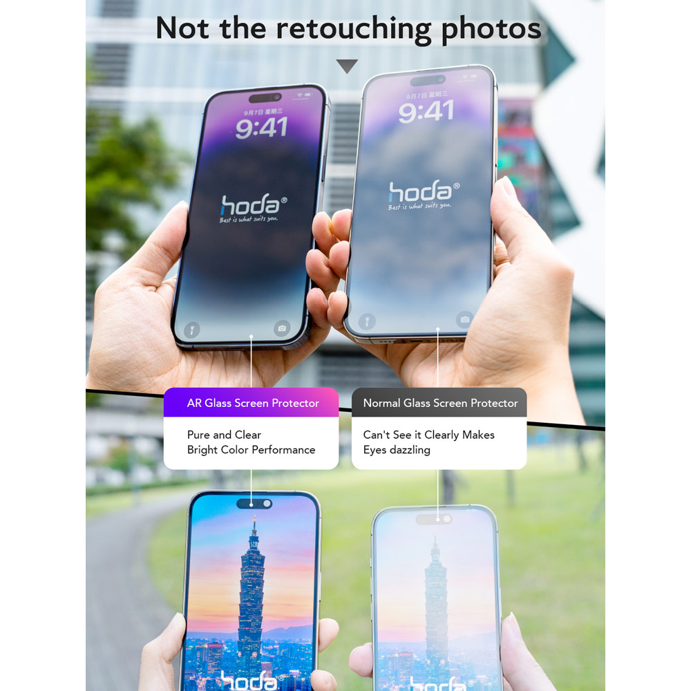 Picture of Apple iPhone 17 Pro Max 6.9 Screen Protector | Hoda Anti Reflection Full Coverage Tempered Glass Screen Protector for iPhone 17 Pro Max 6.9 (Anti Reflection Matte)