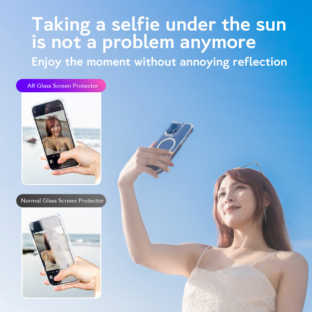 Picture of Apple iPhone 17 Pro Max 6.9 Screen Protector | Hoda Anti Reflection Full Coverage Tempered Glass Screen Protector for iPhone 17 Pro Max 6.9 (Anti Reflection Matte)