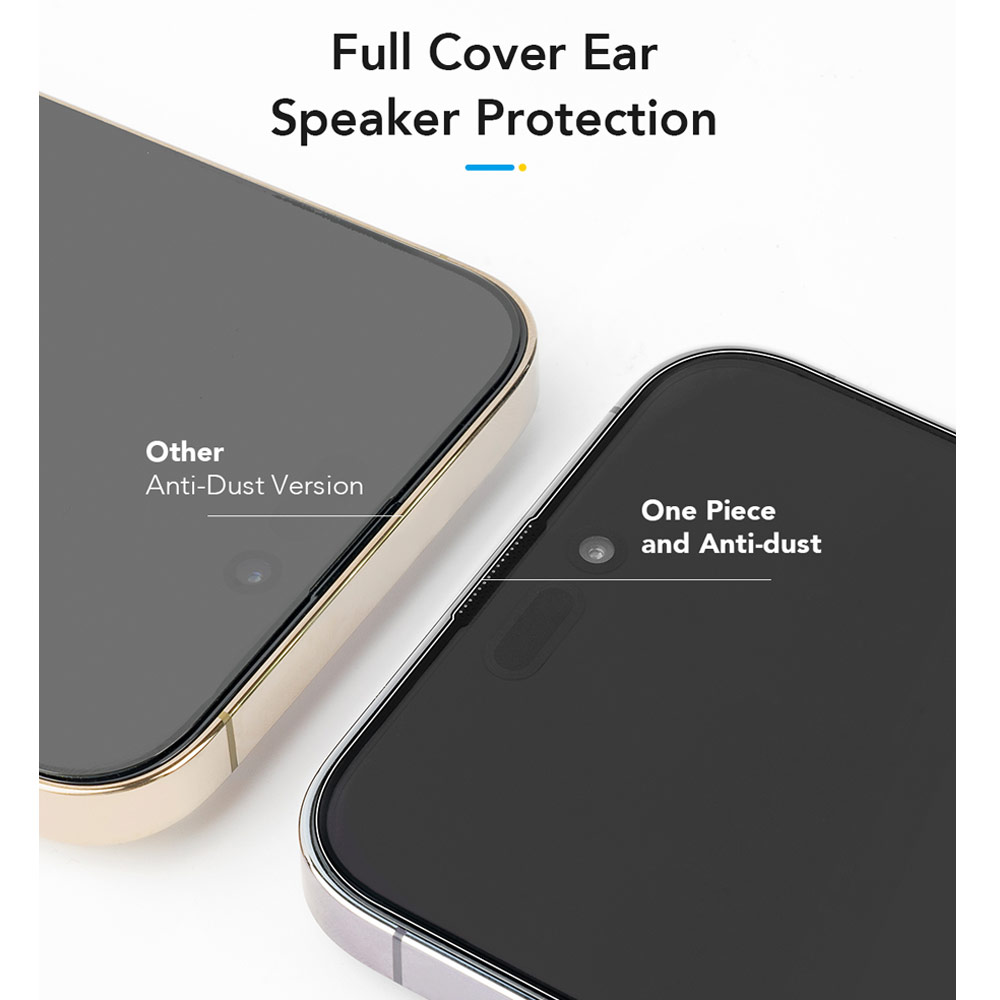 Picture of Apple iPhone 17 Pro Max 6.9 Screen Protector | Hoda Anti Clear Full Coverage Tempered Glass Screen Protector for iPhone 17 Pro Max 6.9 (Clear)