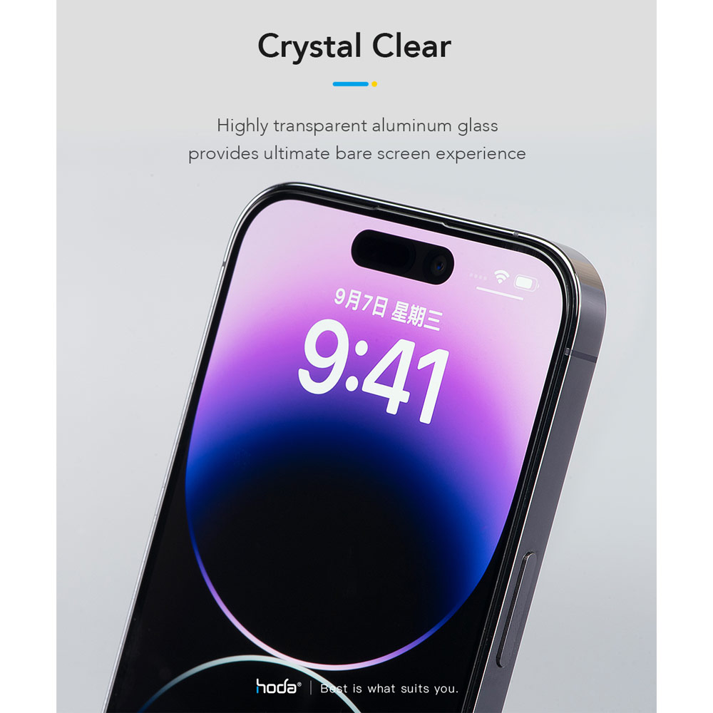 Picture of Apple iPhone 15 Plus 6.7 Screen Protector | Hoda 0.33mm 2.5D Full Coverage Tempered Glass Screen Protector for iPhone 16 Plus 6.7 15 Plus 6.7 with Dust Free Helper (Clear)