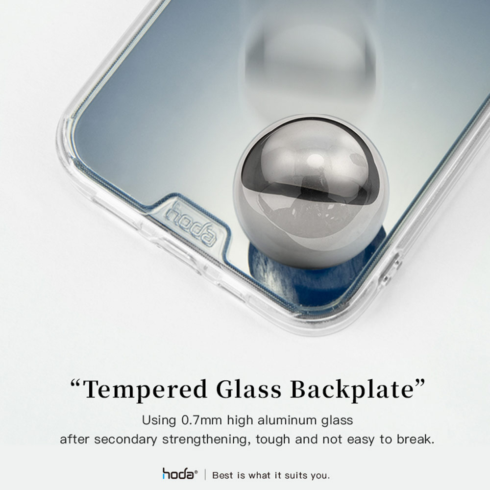 Picture of Apple iPhone 13 Pro Max 6.7 Case | Hoda Military CRYSTAL PRO 3D TEMPERED GLASS BACKPLATE Drop Protection PROTECTIVE Case for Apple iPhone 13 Pro Max 6.7 (Crystal Clear Black)