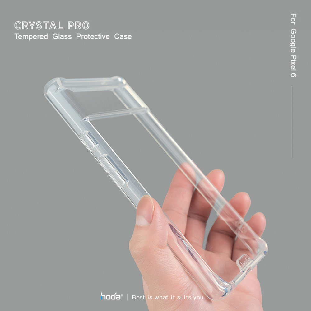 Picture of Google Pixel 6 Case | Hoda Crystal Pro Glass Case Military Standard Case For Google Pixel 6 (Clear)