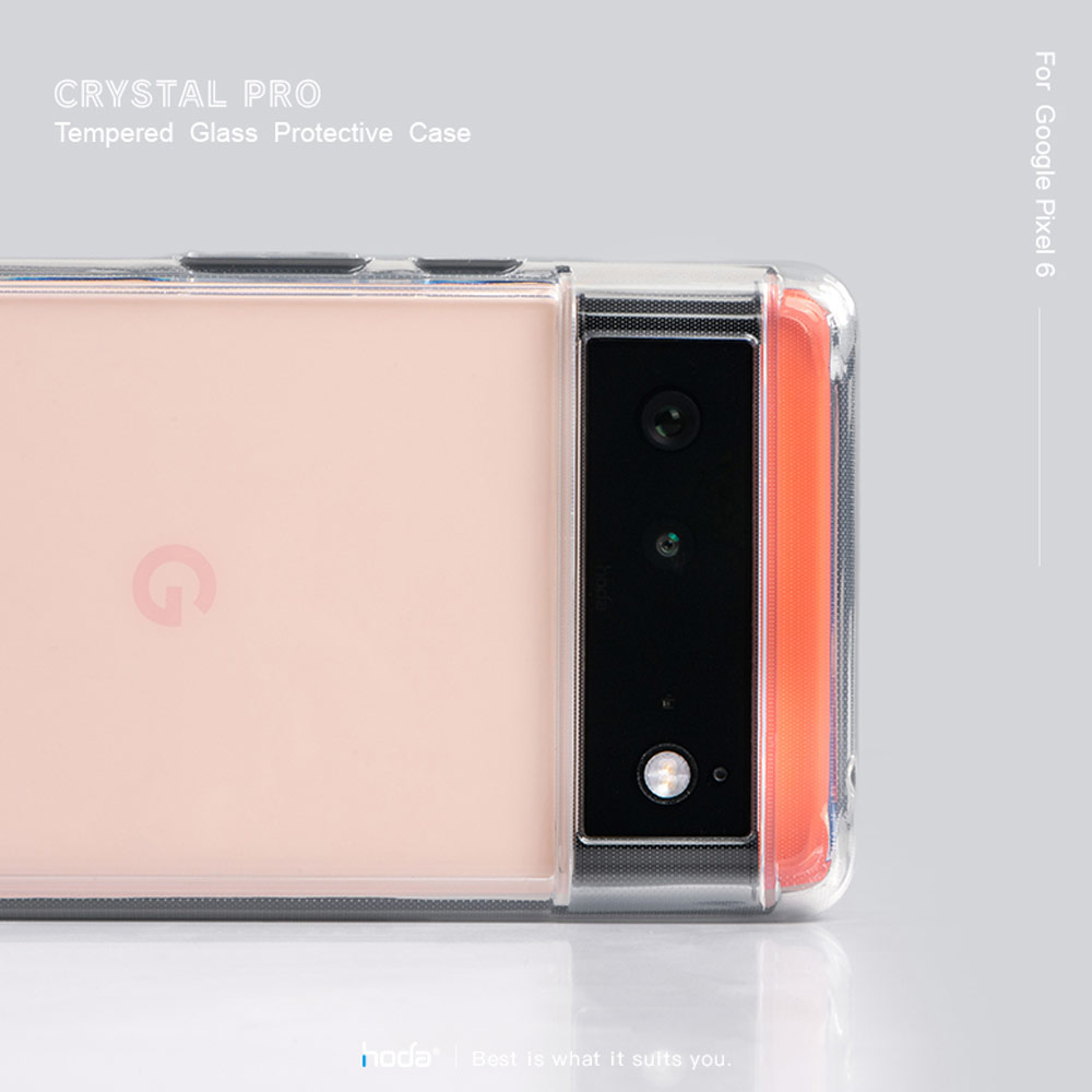 Picture of Google Pixel 6 Case | Hoda Crystal Pro Glass Case Military Standard Case For Google Pixel 6 (Clear)