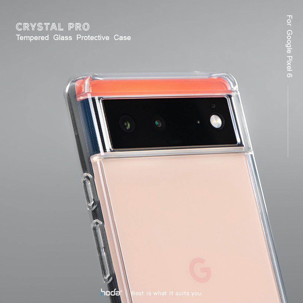 Picture of Google Pixel 6 Case | Hoda Crystal Pro Glass Case Military Standard Case For Google Pixel 6 (Clear)