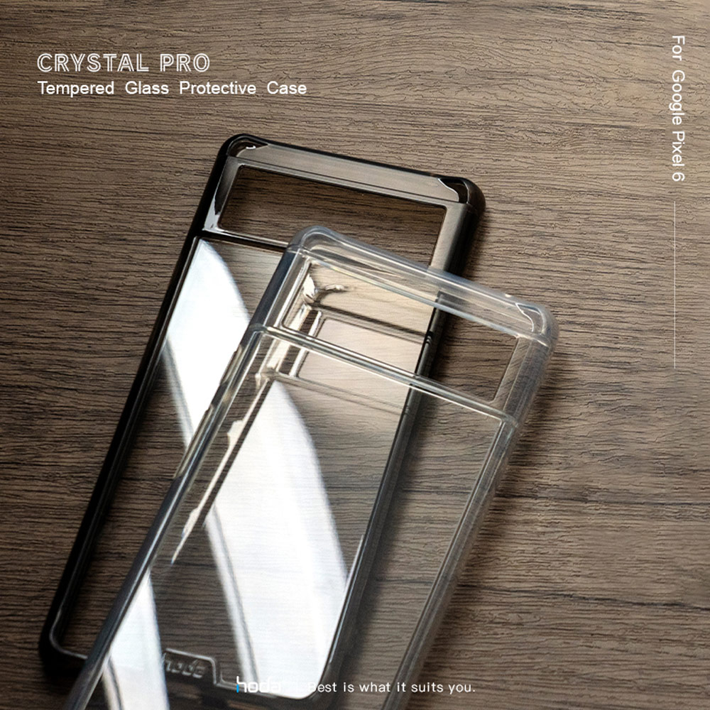 Picture of Google Pixel 6 Case | Hoda Crystal Pro Glass Case Military Standard Case For Google Pixel 6 (Clear)
