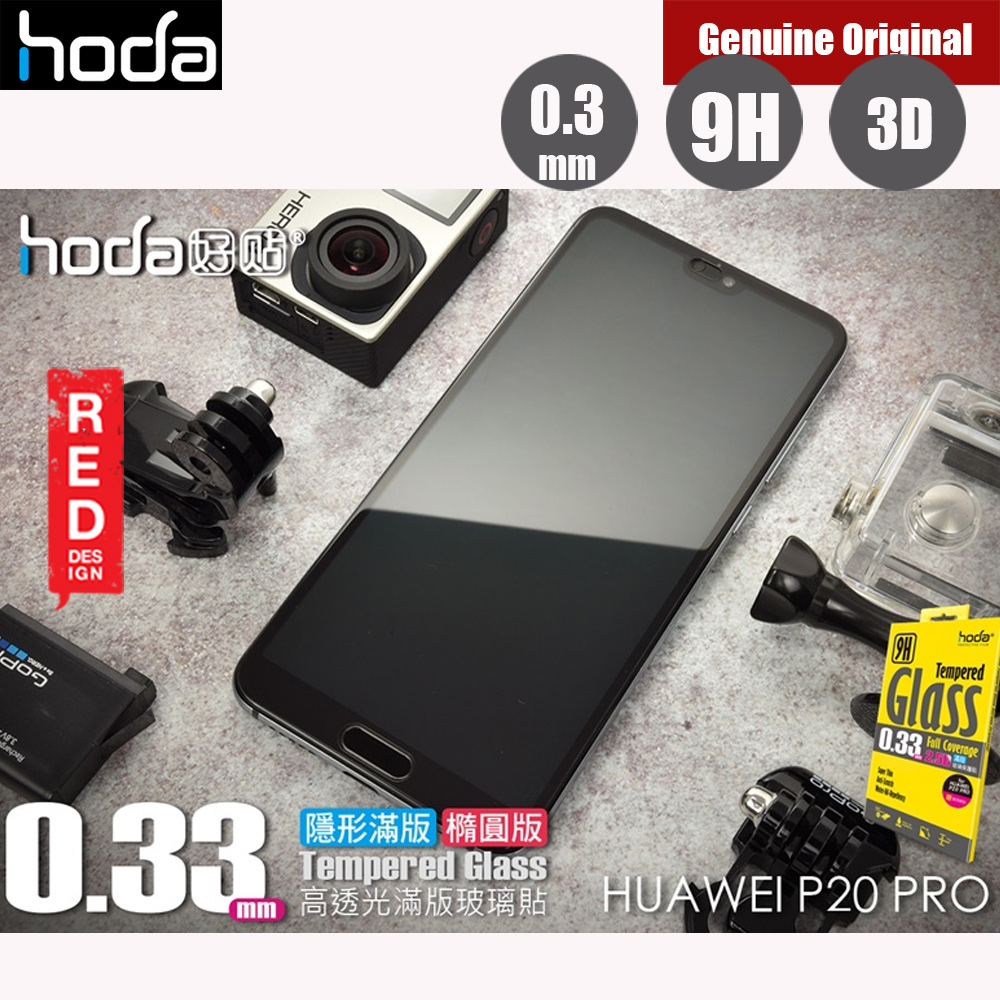 Picture of Huawei P20 Pro Screen Protector | Hoda 0.33mm Full Coverage Tempered Glass Screen Protector for Huawei P20 Pro (Black)