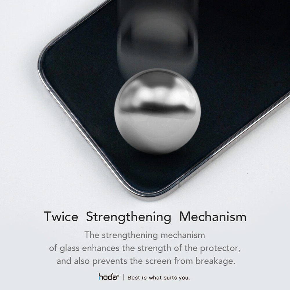 Picture of Apple iPhone 14 Pro Max 6.7 Screen Protector | Hoda 0.33mm 2.5D Full Coverage Tempered Glass Screen Protector for Apple iPhone 14 Pro Max 6.7 (Clear Black)