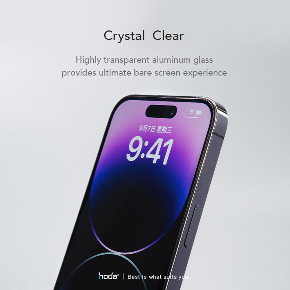 Picture of Apple iPhone 14 Pro Max 6.7 Screen Protector | Hoda 0.33mm 2.5D Full Coverage Tempered Glass Screen Protector for Apple iPhone 14 Pro Max 6.7 (Clear Black)