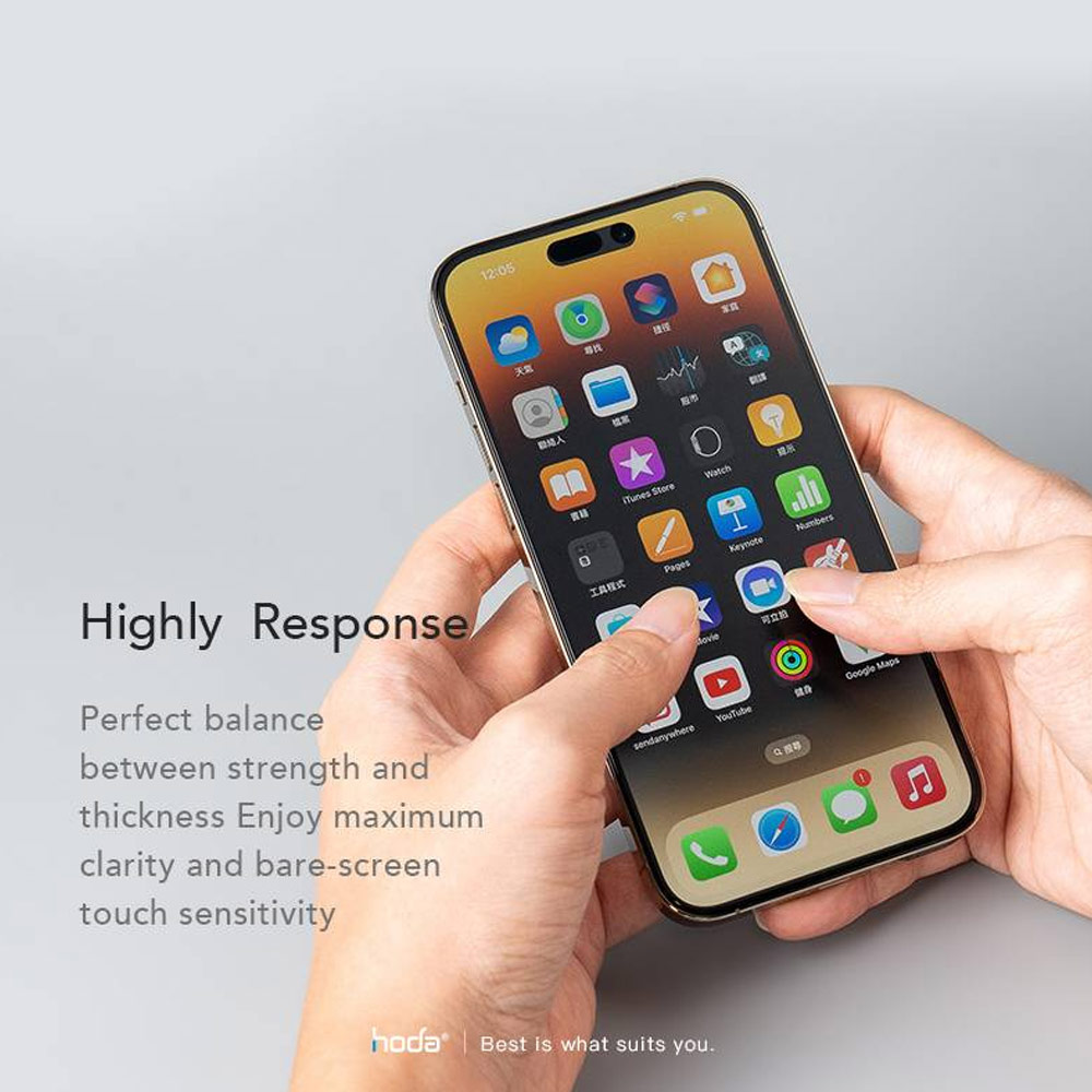 Picture of Apple iPhone 14 Pro Max 6.7 Screen Protector | Hoda 0.33mm 2.5D Full Coverage Gamer Matte Tempered Glass Screen Protector for Apple iPhone 14 Pro Max 6.7 (Matte)