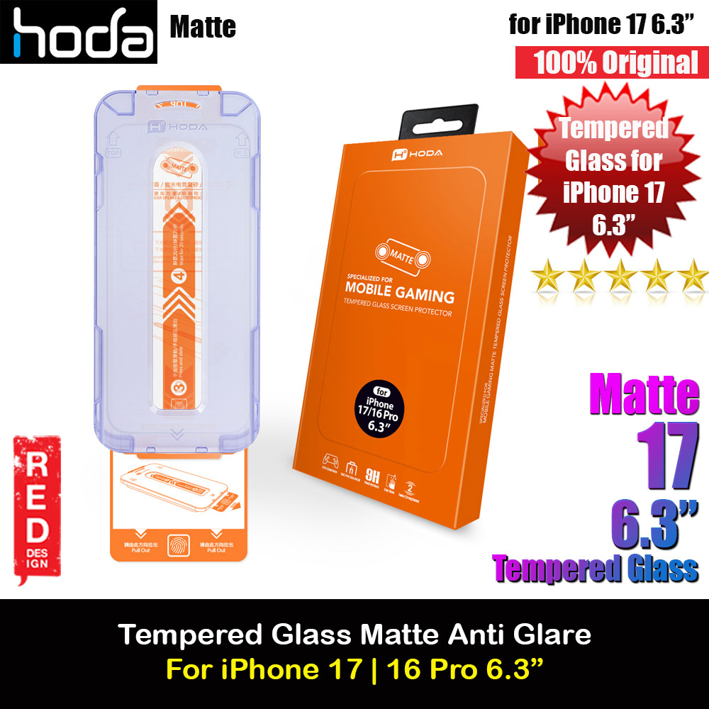 Picture of Hoda Anti Glare Full Coverage Tempered Glass Screen Protector for iPhone 17 6.3 (Matte) Apple iPhone 17 6.3- Apple iPhone 17 6.3 Cases, Apple iPhone 17 6.3 Covers, iPad Cases and a wide selection of Apple iPhone 17 6.3 Accessories in Malaysia, Sabah, Sarawak and Singapore 