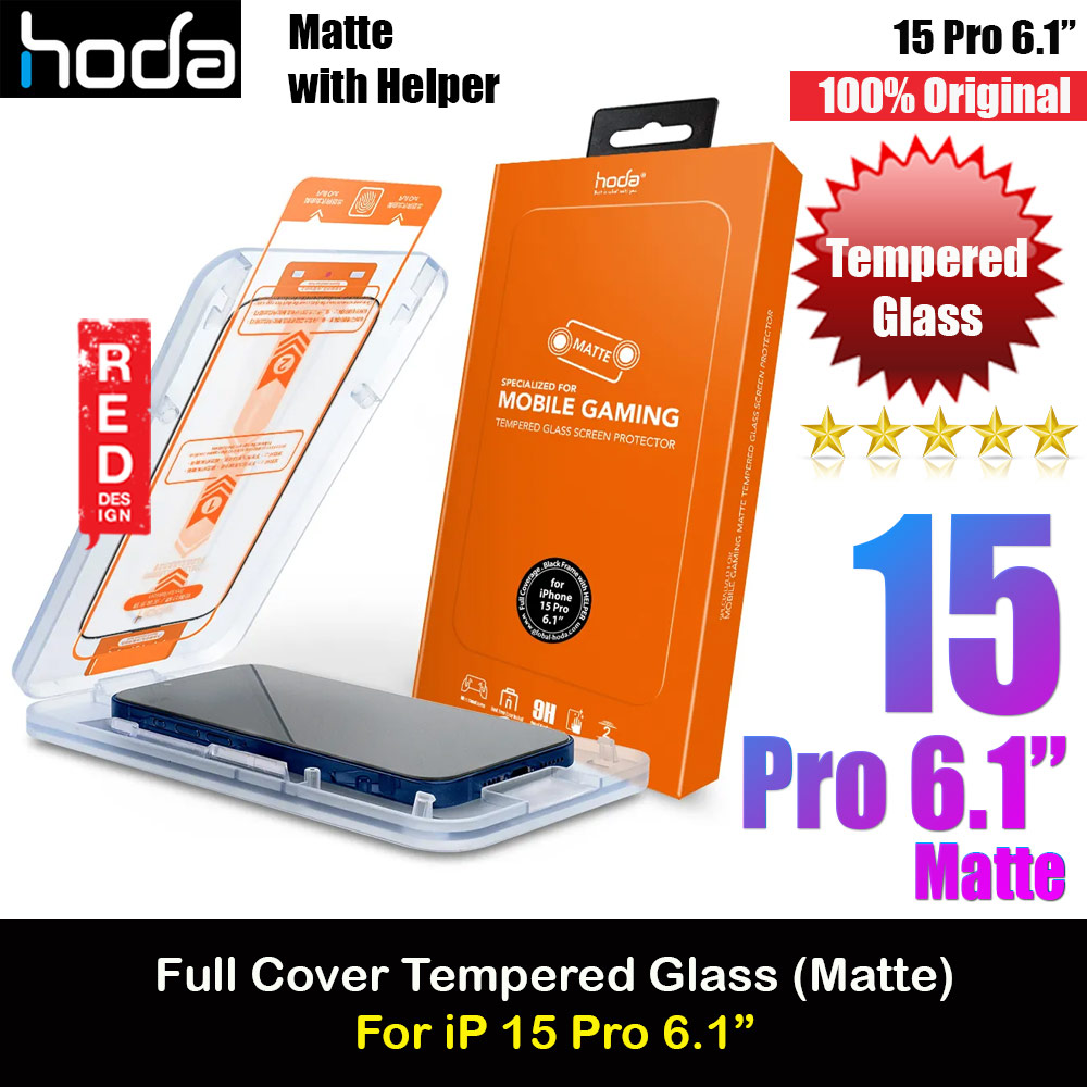 Picture of Hoda 0.33mm 2.5D Full Coverage Gamer Matte Tempered Glass Screen Protector for Apple iPhone 15 Pro 6.1 (Matte) Apple iPhone 15 Pro 6.1- Apple iPhone 15 Pro 6.1 Cases, Apple iPhone 15 Pro 6.1 Covers, iPad Cases and a wide selection of Apple iPhone 15 Pro 6.1 Accessories in Malaysia, Sabah, Sarawak and Singapore 