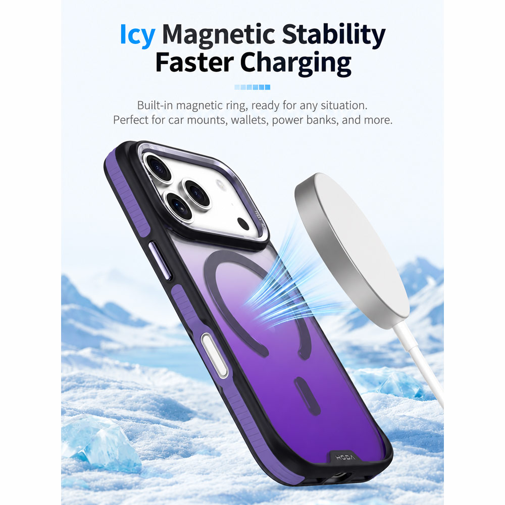 Picture of Apple iPhone 18 Pro Case | Hoda MultiColor Case with Magnet for iPhone 18 Pro 17 Pro - Lunar Gray