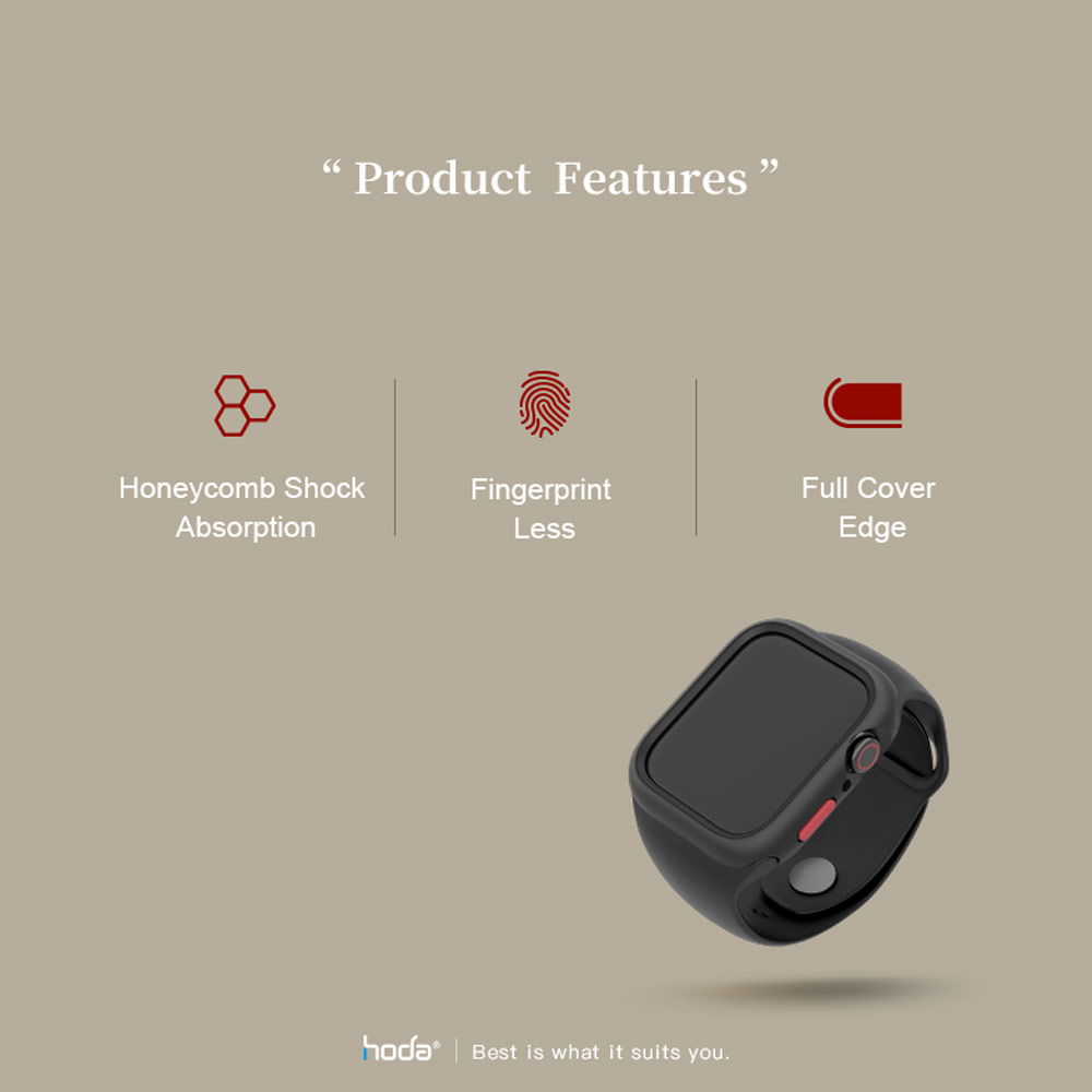 Picture of Apple Watch 45mm Case | Hoda Rough Case Apple Watch 45mm Series 7 Protection Case (Pink)