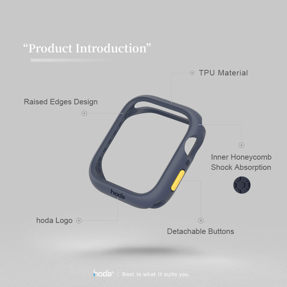 Picture of Apple Watch 45mm Case | Hoda Rough Case Apple Watch 45mm Series 7 Protection Case (Pink)