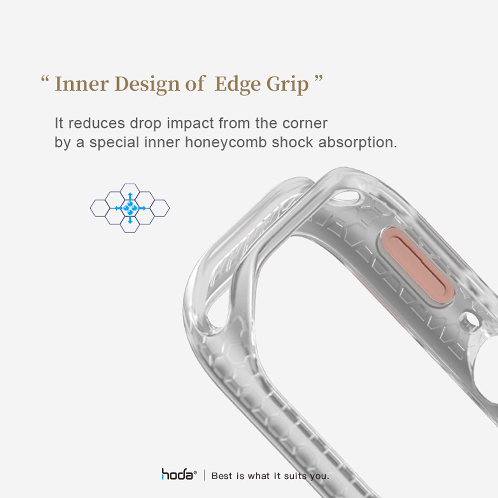 Picture of Apple Watch 45mm Case | Hoda Rough Case Apple Watch 45mm Series 7 Protection Case (Pink)