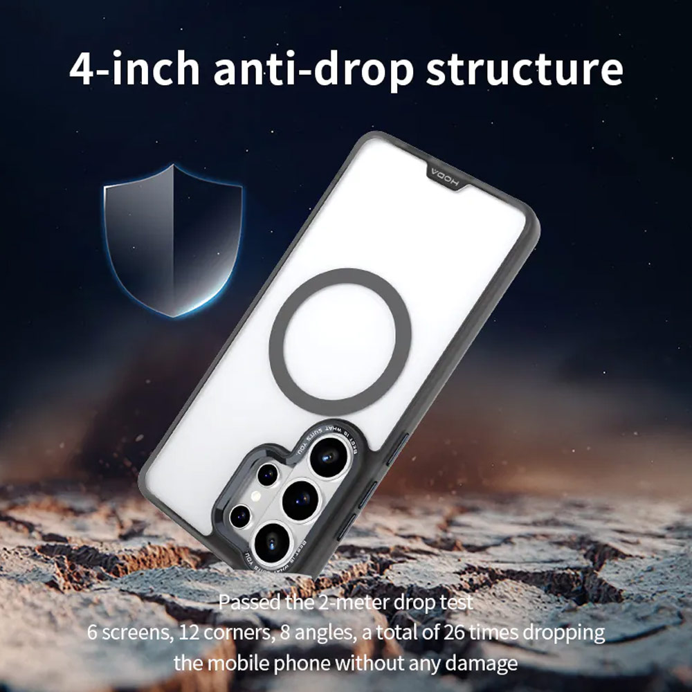 Picture of Samsung Galaxy S26 Ultra Case | Hoda Rough Case with Magnet Magnetic Military Standard Cover Casing for Samsung Galaxy S26 Ultra (Black)