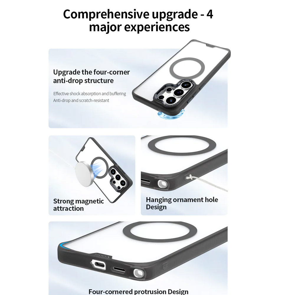 Picture of Samsung Galaxy S26 Ultra Case | Hoda Rough Case with Magnet Magnetic Military Standard Cover Casing for Samsung Galaxy S26 Ultra (Black)