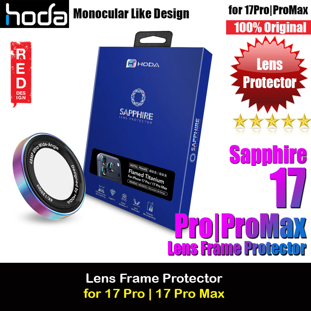 Picture of Hoda Sapphire Lens Protector Monocular Like Design for iPhone 17 Pro Max 6.9 17 Pro 6.3  (3PCS Flamed) Apple iPhone 17 Pro 6.3- Apple iPhone 17 Pro 6.3 Cases, Apple iPhone 17 Pro 6.3 Covers, iPad Cases and a wide selection of Apple iPhone 17 Pro 6.3 Accessories in Malaysia, Sabah, Sarawak and Singapore 