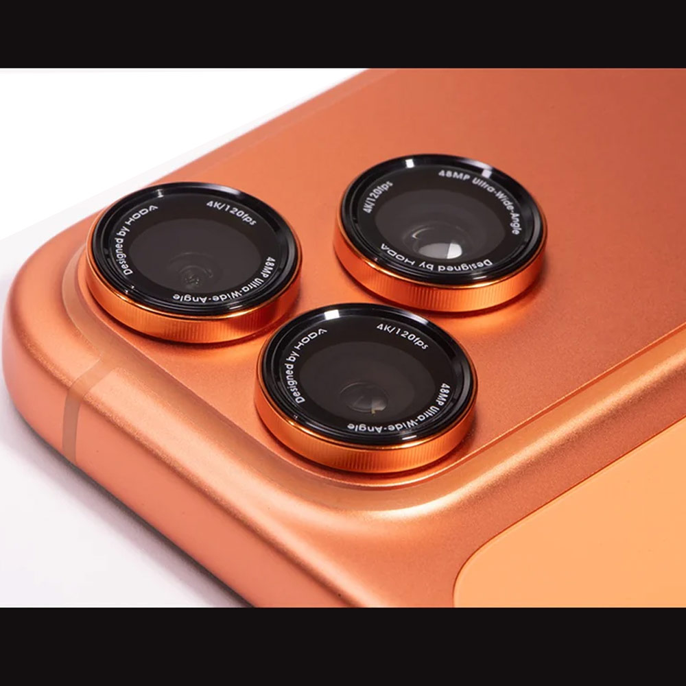 Picture of Apple iPhone 17 Pro 6.3 | Hoda Sapphire Lens Protector Monocular Like Design for iPhone 17 Pro Max 6.9 17 Pro 6.3 (3PCS Orange)