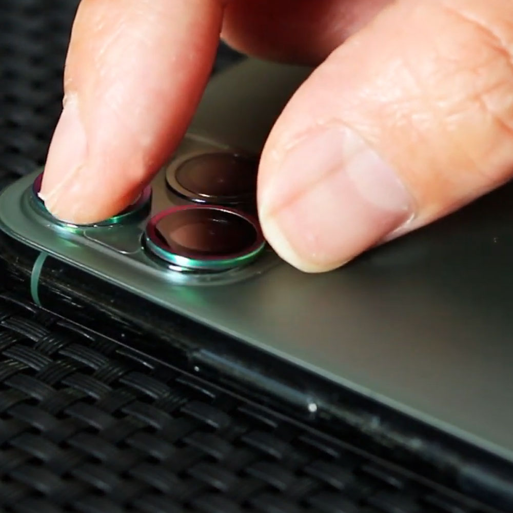 Picture of Apple iPhone 12 Pro 6.1  | Hoda Sapphire Lens Protector for Apple iPhone 12 Pro 6.1 (Titanium)