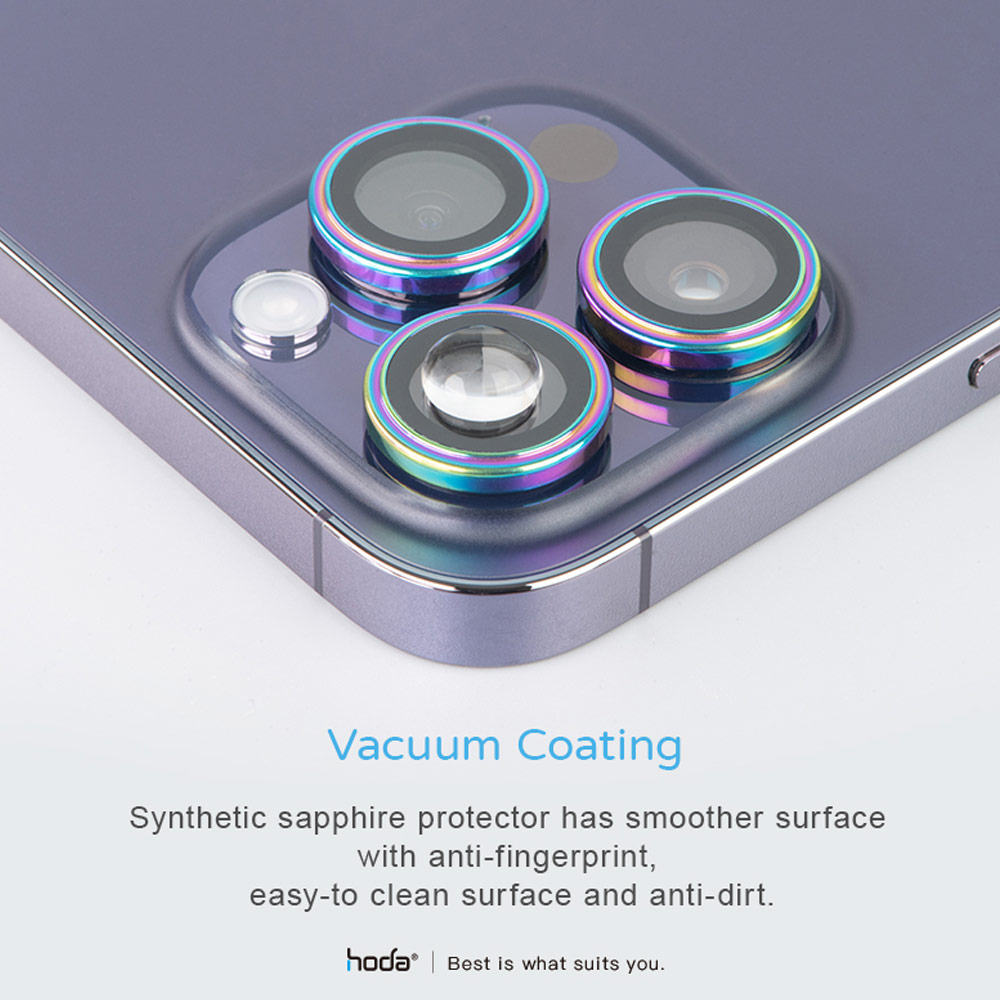 Picture of Apple iPhone 14 Pro Max 6.7  | Hoda Sapphire Lens Protector for iPhone 14 Pro 6.1 iPhone 14 Pro Max 6.7  (3PCS Silver)