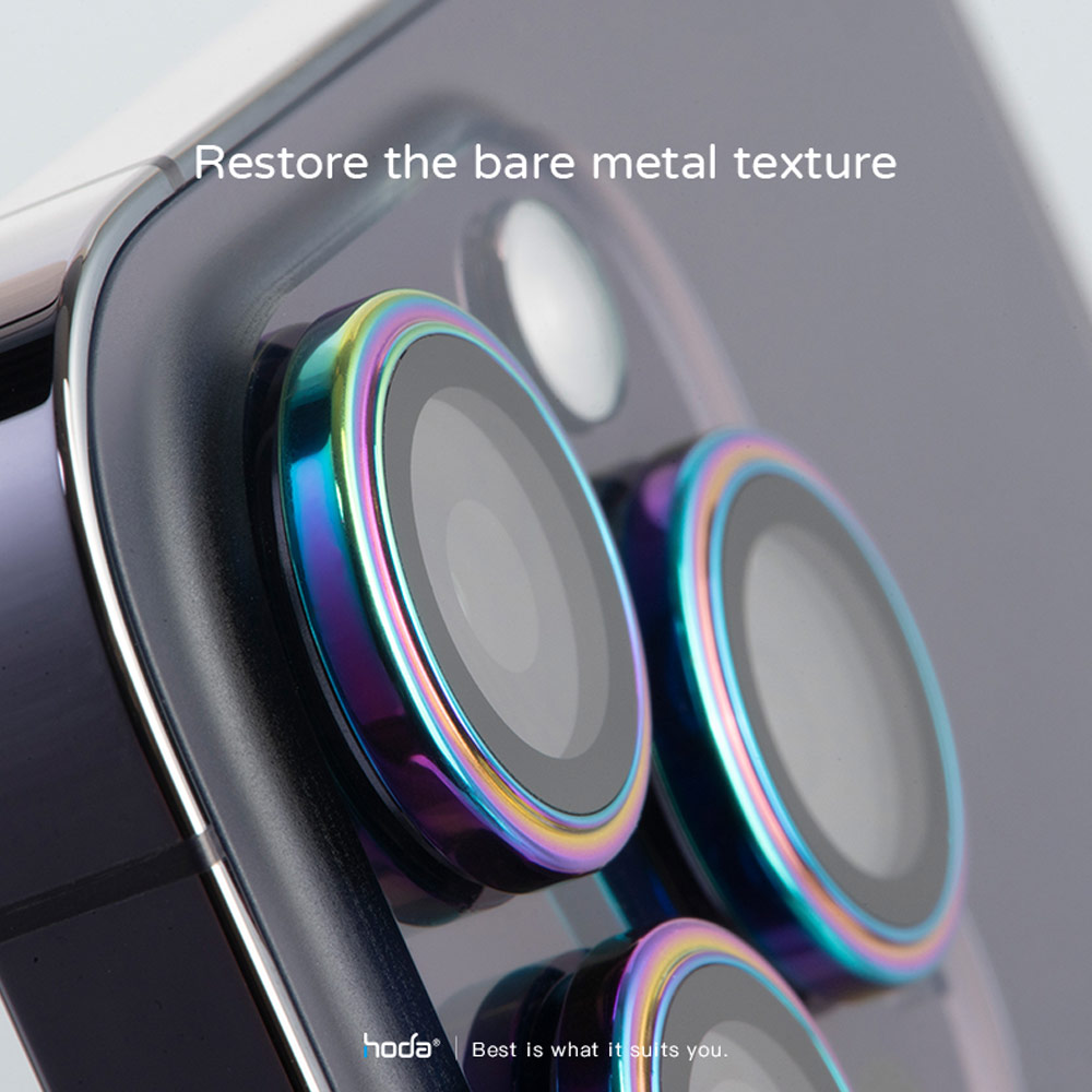 Picture of Apple iPhone 14 Pro Max 6.7  | Hoda Sapphire Lens Protector for iPhone 14 Pro 6.1 iPhone 14 Pro Max 6.7  (3PCS Silver)