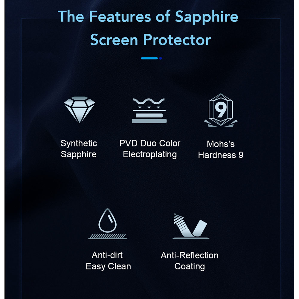 Picture of Apple iPhone 16 Pro 6.3 | Hoda Sapphire Lens Protector for iPhone 16 Pro 6.3 iPhone 16 Pro Max 6.9 (3PCS White Titanium)