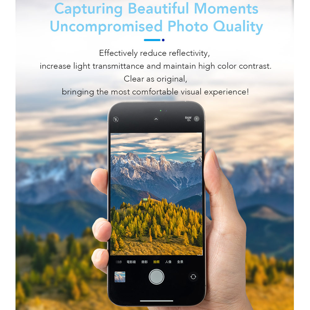 Picture of Apple iPhone 16 Pro 6.3 | Hoda Sapphire Lens Protector for iPhone 16 Pro 6.3 iPhone 16 Pro Max 6.9 (3PCS White Titanium)